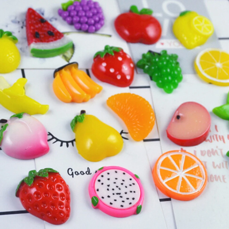 10 шт. кавайные плоские бананы вишневые соломы DIY Миниатюрные искусственные