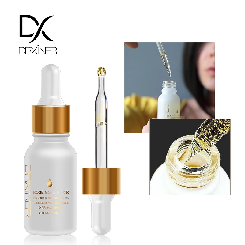 Эликсир Drxiner 24 к из розового золота масло для макияжа эфирное лица перед