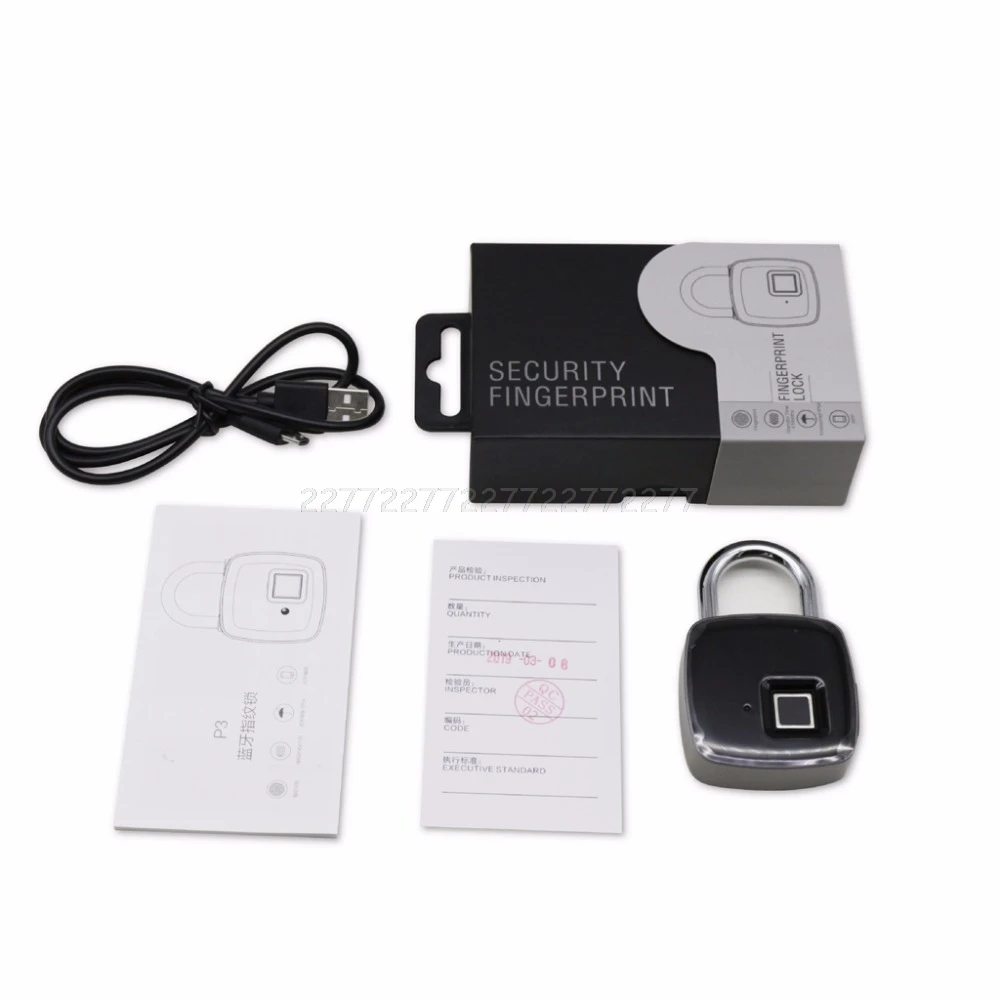 USB Перезаряжаемые Smart Keyless Отпечатков пальцев замок IP65 Водонепроницаемый Anti-Theft замок безопасности двери Чемодан замок для чемодана A22 19