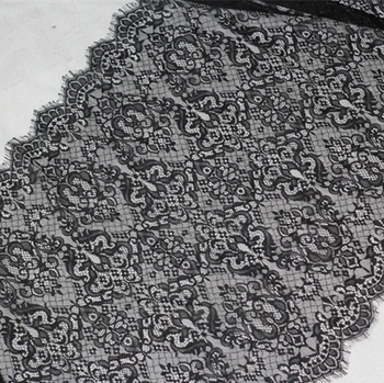 

3m White Black Exquisite Eyelash Lace Trim Embroidery Lace Fabric Diy Dress Clothing Accessories YN035