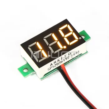 

Digital Tester 0.36" Yellow Led Display Digital Voltmeter DC 3.0~30V Voltage Tester DC 12V 24V Voltage Monitor Meter