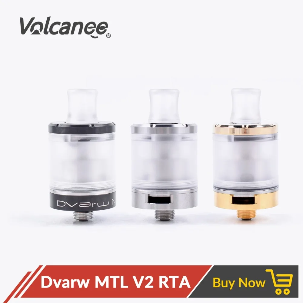 

Volcanee Dvarw V2 MTL RTA Top Refill Bottom Airflow 22mm Diameter for Vape Tank E Cig vs Reload Doggy Style Skyline Atomizer