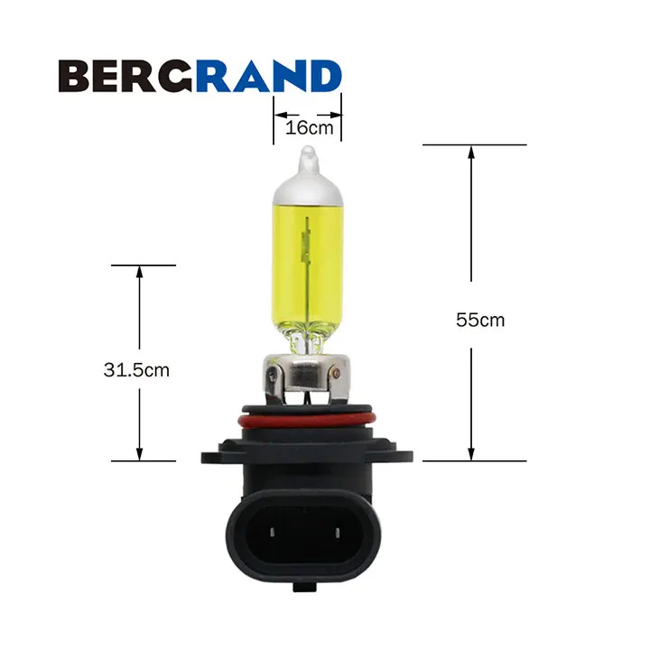 HB4 9006 HB3 9005 55 W желтая галогенная лампа фара 2700 K Высокая ближнего света фар автомобиля шарик жесткий Стекло высокая видимость авто лампы