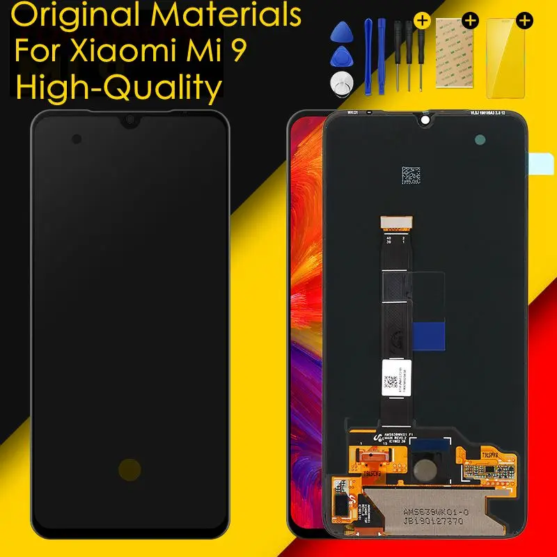 Оригинальное качество для Xiaomi Mi 9 ЖК-дисплей экран для Xiaomi Mi 9 6,3" ЖК-дигитайзер сборка Замена Ремонт Запчасти