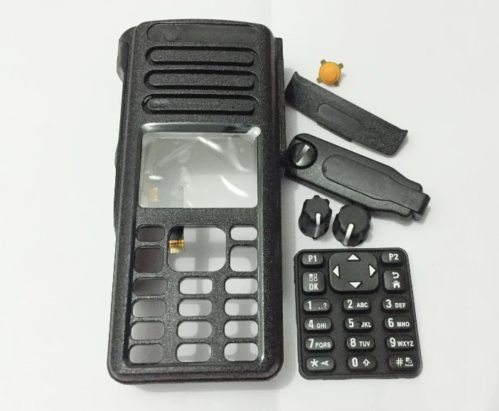

Black Replacement Housing Case Front Cover+Knob+Dust Cover Keyboard For Motorola XIR P8668 P8660 GP338D DGP8550 Portable Radio
