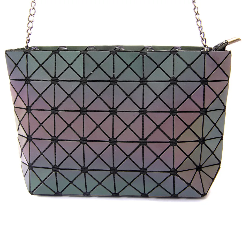 New Designer Fashion bag Women Luminous Sac Bag Tote Geometry Quilted Shoulder Bags Laser Plain Folding Chain Bags
