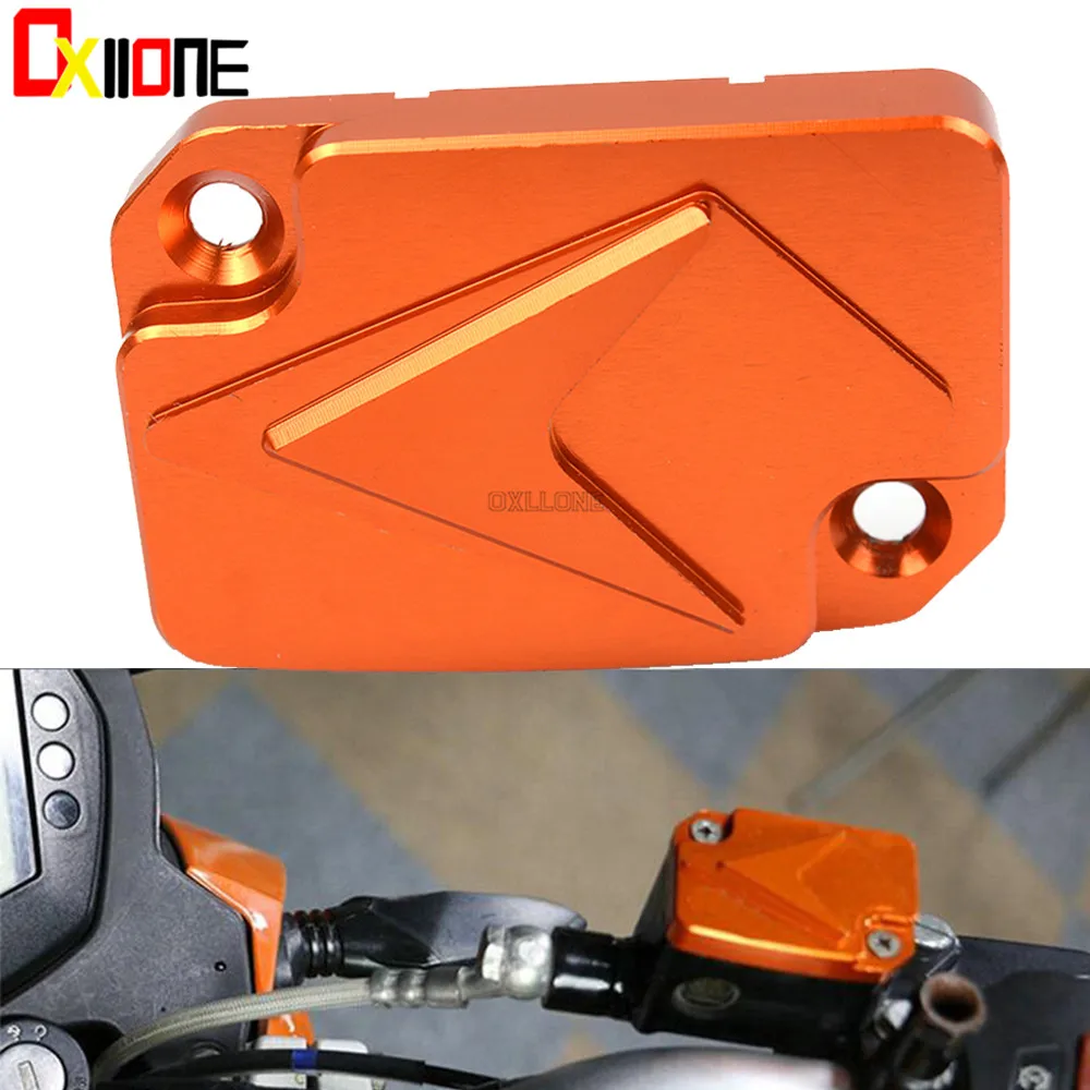 

For KTM DUKE 125 200 390 Motorcycle accessories Orange Motorcycle Front Brake Fluid Reservoir Cover Cap Aluminum Alloy