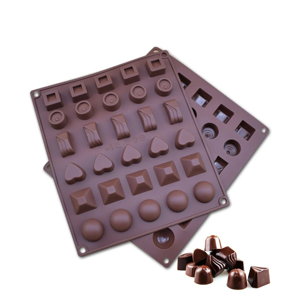 30 Grids Cake Mold Various Shapes Integrated Silicone DIY Chocolate