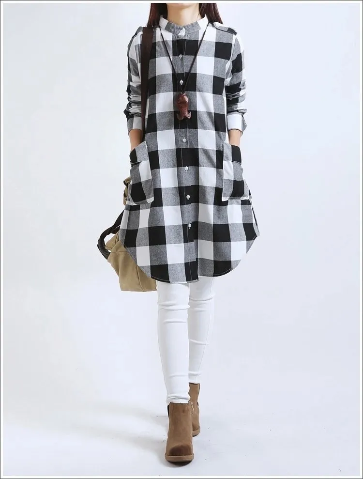 casual plaid dress