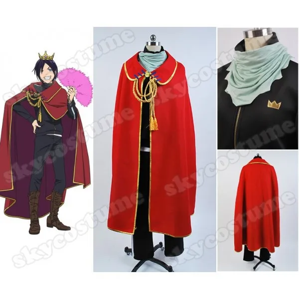 

Free Shipping! Noragami Cosplay Costume Yato Sportswear Cosplay Costume Outfit Cloak coat+pants+scarf +shirt Full Set