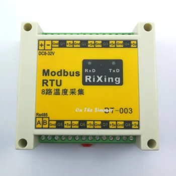 

Modbus 8 road temperature acquisition module 485 interface 18B20 can communicate with the PLC temperature curve
