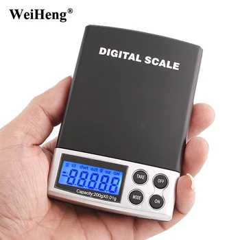 

200g*0.01g Mini Portable Digital Jewelry Scale Weighing Kitchen Scales Grams Balance