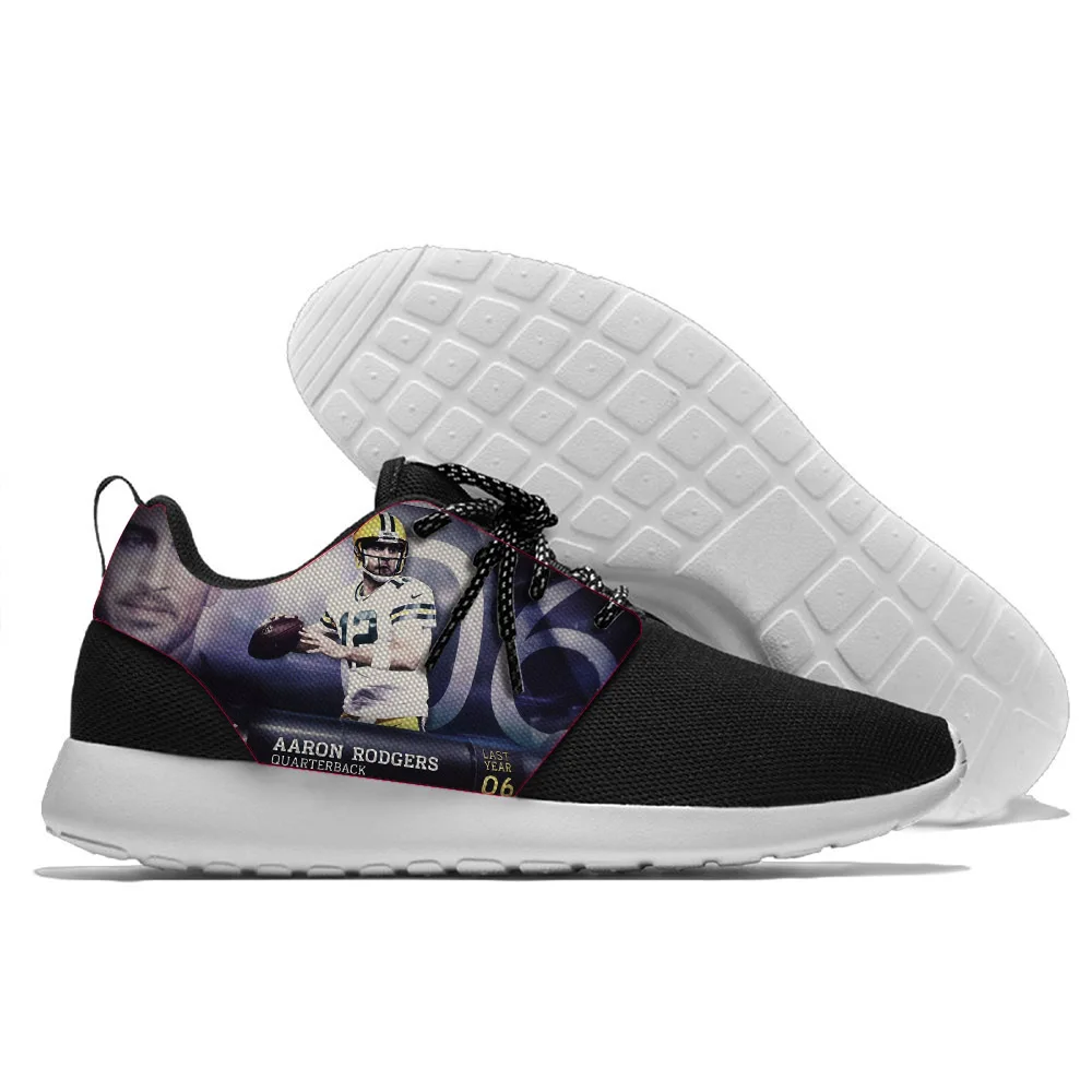 

2018 New Design green bay packers aaron-rodgers and clay-matthews mike-daniels athletes pattern Men's and Women's sneakers