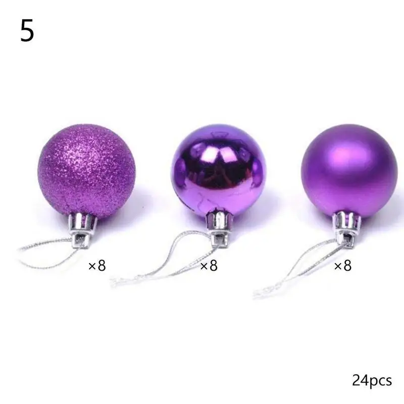 24 шт./упак. Рождественская елка Декоративный мяч безделушка портьеры на Рождество вечерние рождественские украшения вечерние поставки VQW7073 - Цвет: E