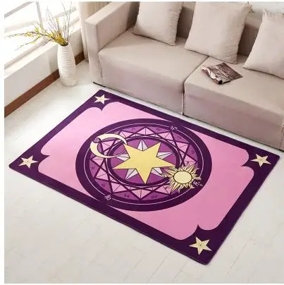 Аниме Cardcaptor Sakura Kinomoto Sakura, Круглый Стиль, украшение, пушистые коврики, противоскользящие, мохнатые, для дома, спальни, ковер, напольный коврик - Цвет: R