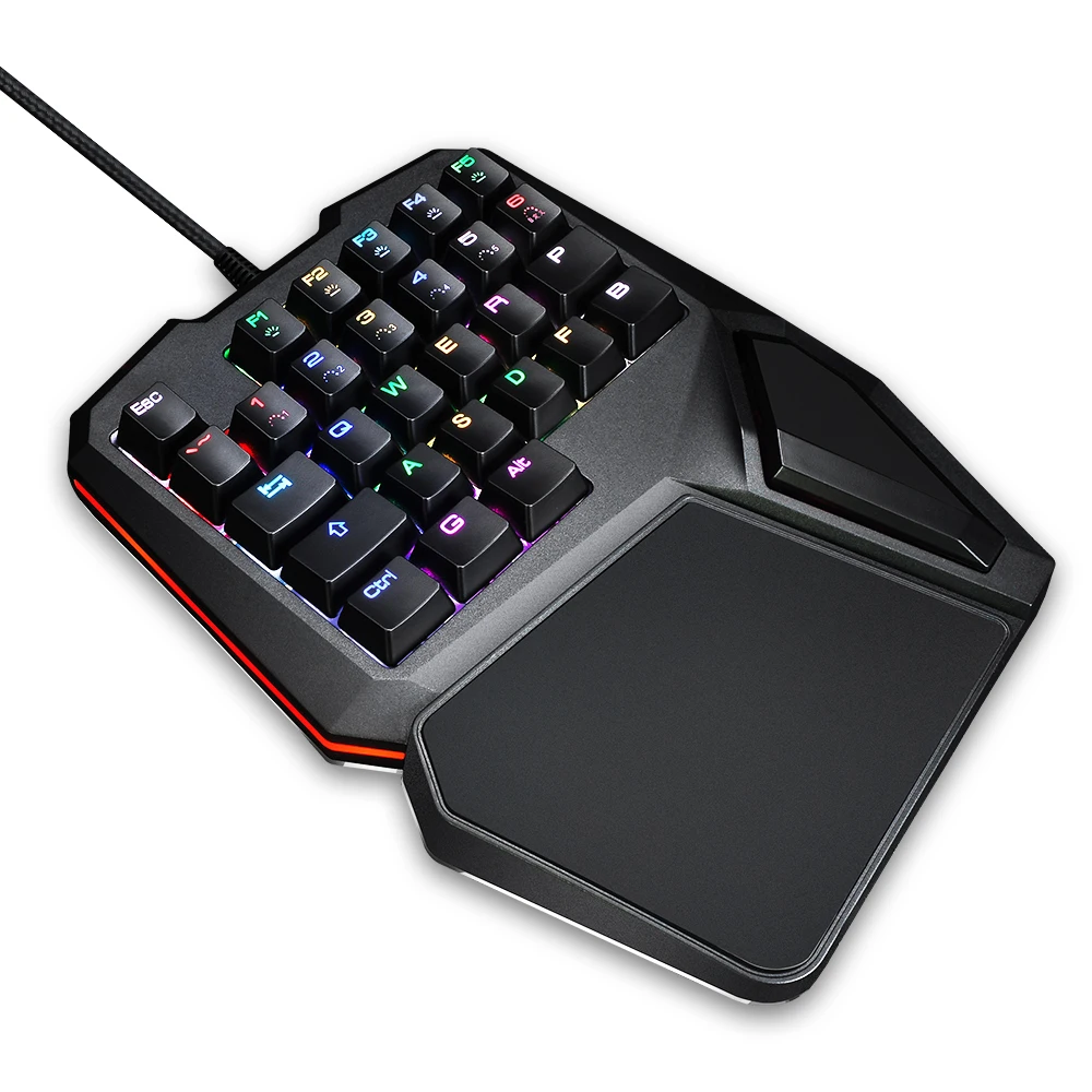 G10 одна ручная механическая клавиатура RGB с подсветкой Портативный мини игровая