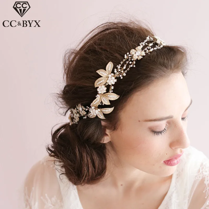 CC Headband For Girl Hairbands Romantic Crystal Flower High Quality Wedding Hair Accessories For