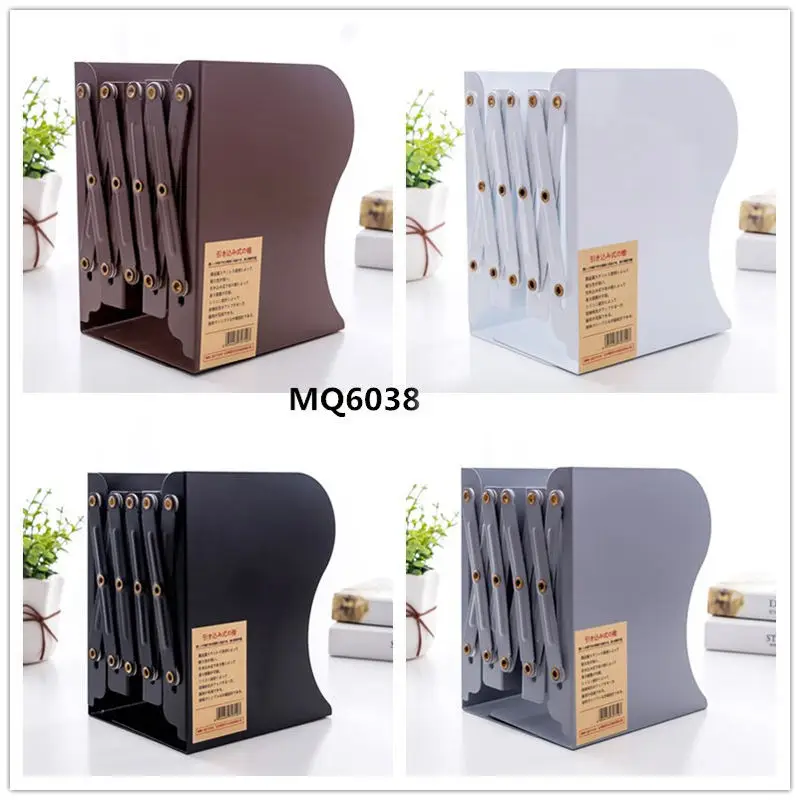 

Retractable Adjustable Metal Bookends Heavy Duty Book Desktop File Folder Retractable Stand Bookshelf Rack Holder High Quality