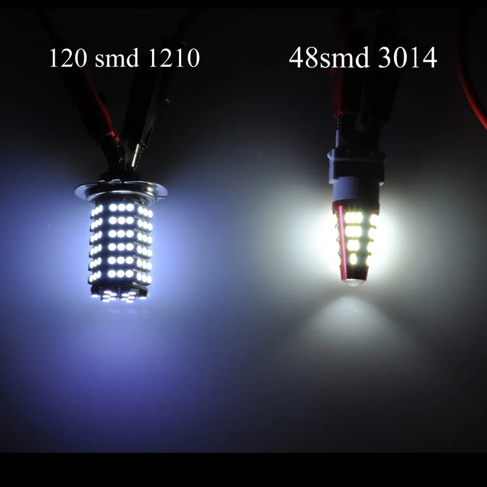 AutoEC 9006 HB4 или HB3 9005 48 SMD 3014 Светодиодный фонарь днем автомобильная лампа DC12V, 50 шт в наборе,# LJ61