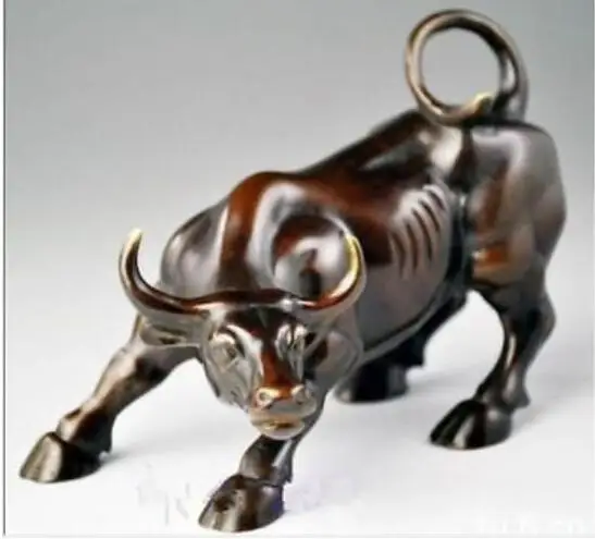 Медная Статуя Satue из бронзы для больших стен свирепого быка статуя 12*8*8 см | Дом и