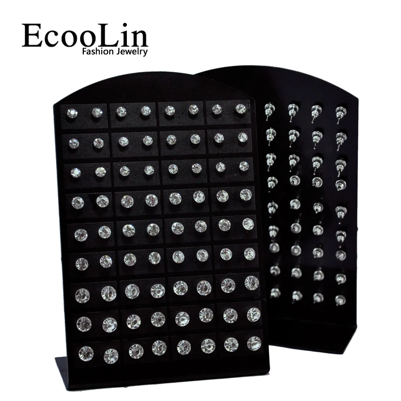 

720pcs 10sets wholesale jewelry lots stainless steel fashion Rhinestone Stud Earrings free shipping RL285