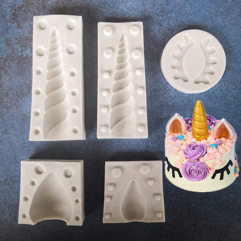 Новый 3D единорог силиконовый помадка шоколадный торт выпечка торта DIY Украшение