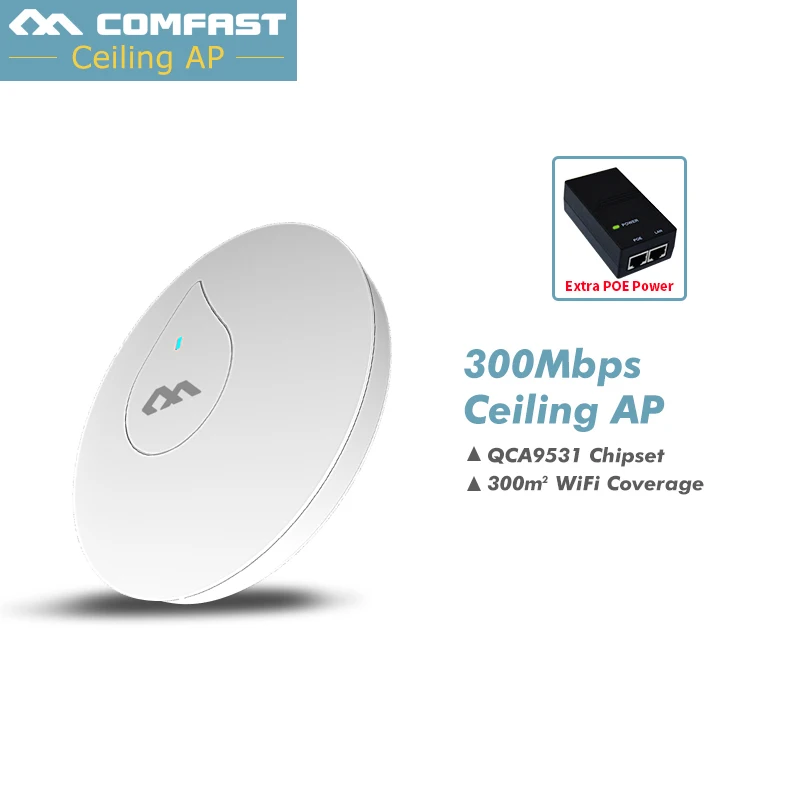 

COMFAST CF-E350N 300Mbp ceiling AP ADSL/AP/Client/Repeater/WDS modes AP wi fi access point Router 48V poe signal Extender