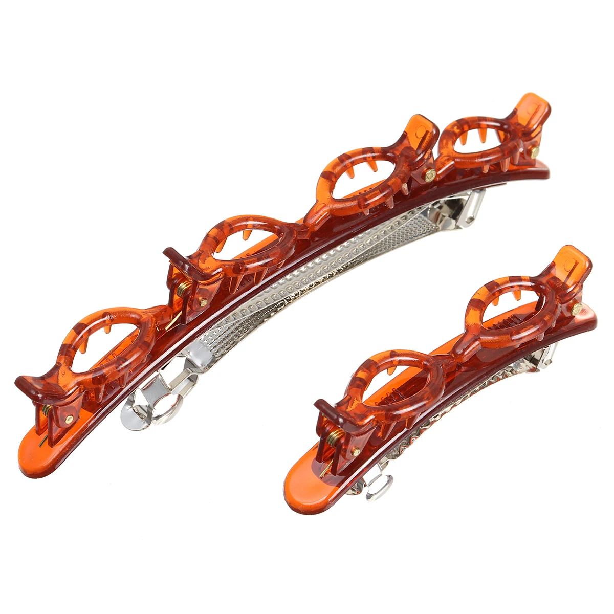 2 Sizes /set Hair Braid Barrette Duck Mouth Clips Hairstyling Section