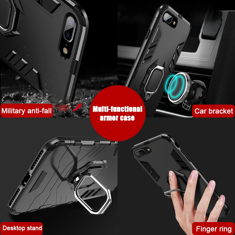 KISSCASE Armor Phone Case For Xiaomi Redmi 6 6pro Note 5 4X 5 plus Combo Case 2