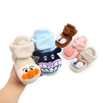 

New Baby Autumn Winter Shoes Cute Cartoon Warm Baby Boots 0-18M Infant Plus Cotton Thickening Cartoon Toddler Moccasins
