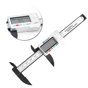 

1pcs 100mm 4inch Digital Electronic LCD Gauge Carbon Fiber Vernier Caliper Micrometer x4