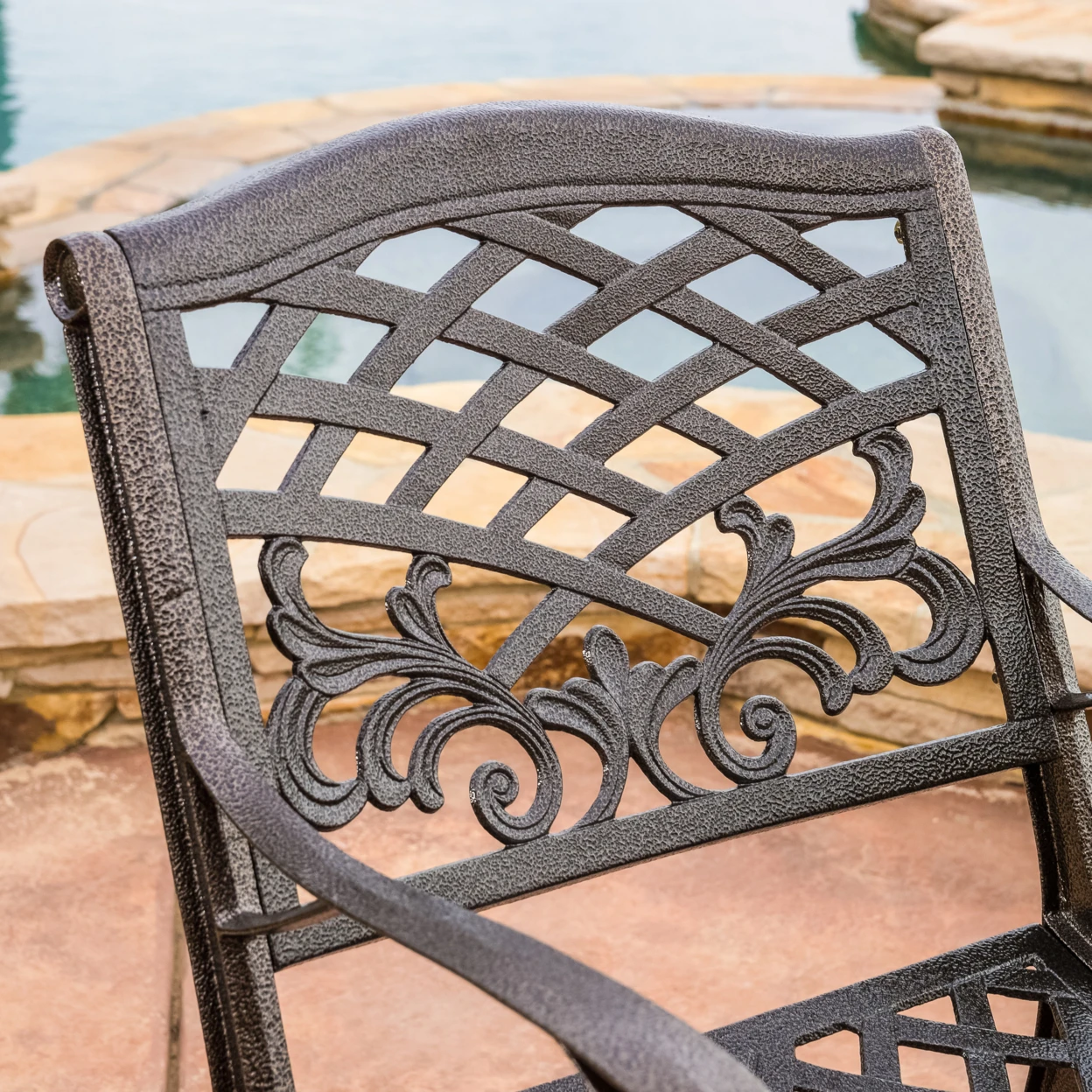 Covington Outdoor Cast Aluminum Dining Chair (Set of 2) (1)