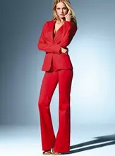 Women Business suits formal office suits Custom made Red OL Long Sleeve Suits