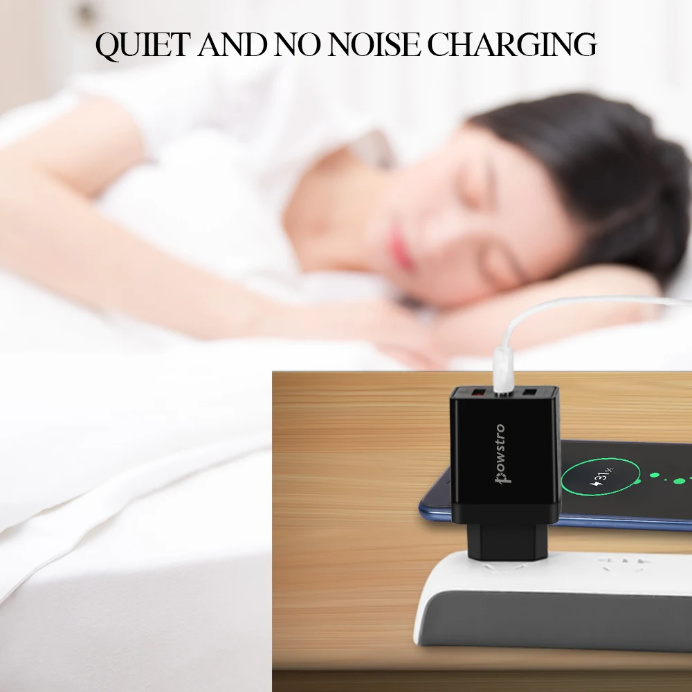 Powstro QC3.0 USB Зарядное устройство Quick Charge 3 Порты usb быстрая Зарядное устройство 30 W Настенный адаптер для iPhone 7 8 для samsung S8 для Xiaomi