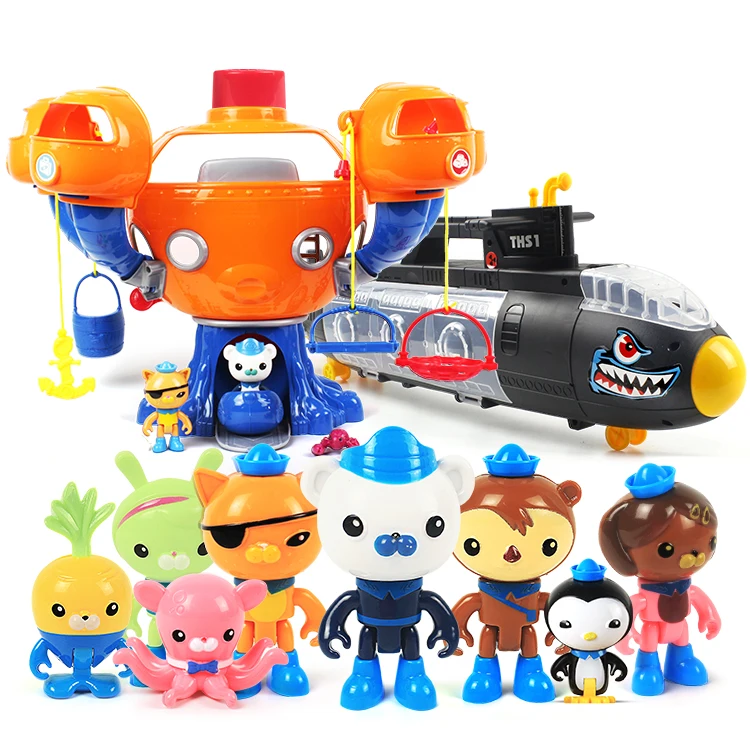 Новинка 51 см большие игрушки Octonauts модели Octo Pod с 2 фигурками новогодние для