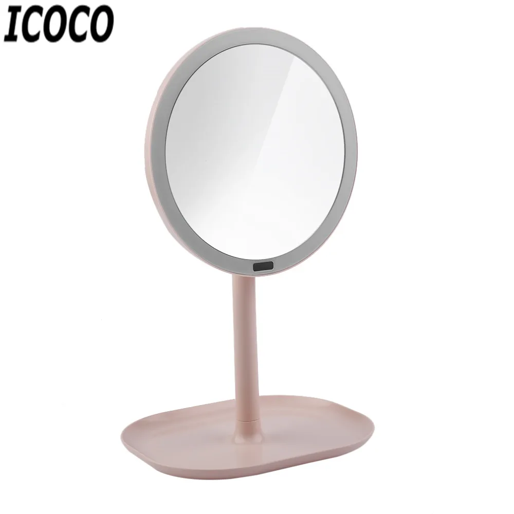 

ICOCO 7X 30PCs Magnifying Makeup Rechargeable Motion Sensor LED Light Mirror USB 360 Rotation Vanity Mirror Infrared Induction
