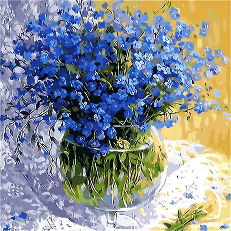 2-Blue sky stars flowers