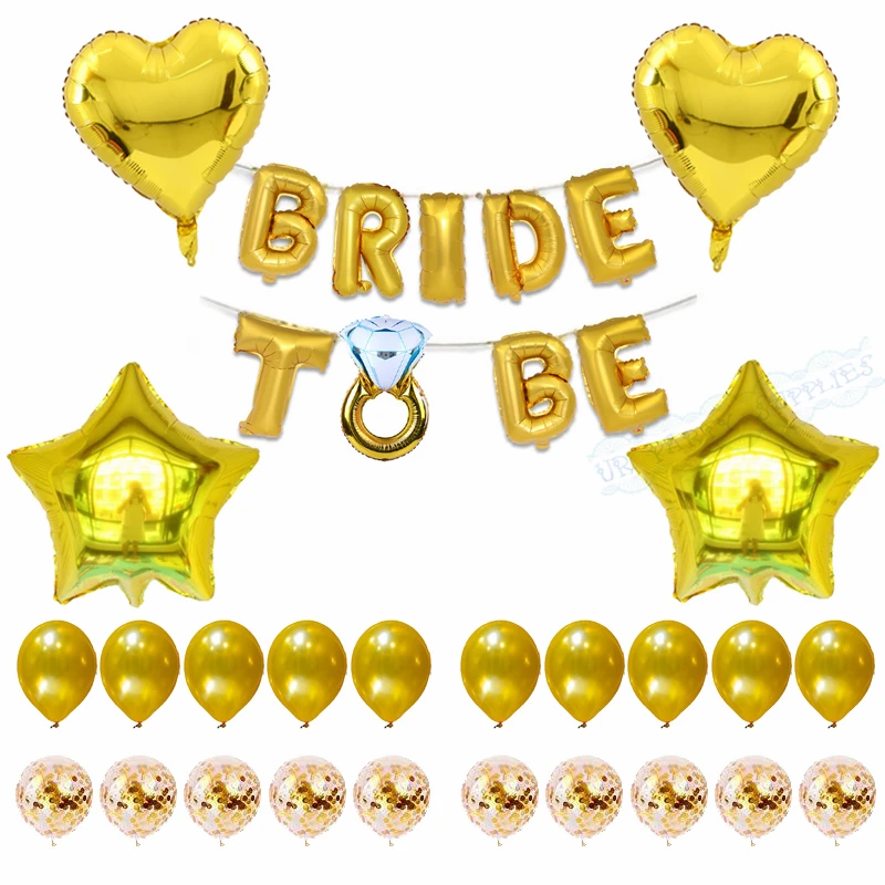 Шары с надписью Bride To Be Oh Baby шарики бриллиантовым кольцом для свадебной вечеринки
