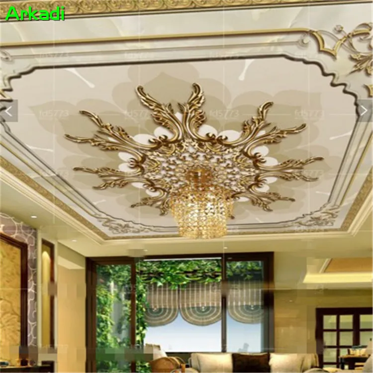 Custom 3d photo wallpaper exquisite European style embossed border marble ceiling Zenith mural hotel bedroom home decoration Custom 3d photo wallpaper exquisite European style embossed border marble ceiling Zenith mural hotel bedroom home decoration