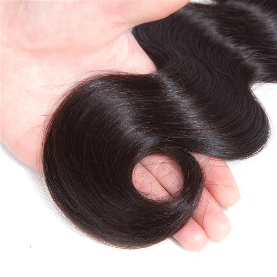 Ably Hair Extentions Peruvian Hair Bundles With Closure Remy Body Wave Human Hair 3 Bundles With 4x4 Lace Closure Natural Color