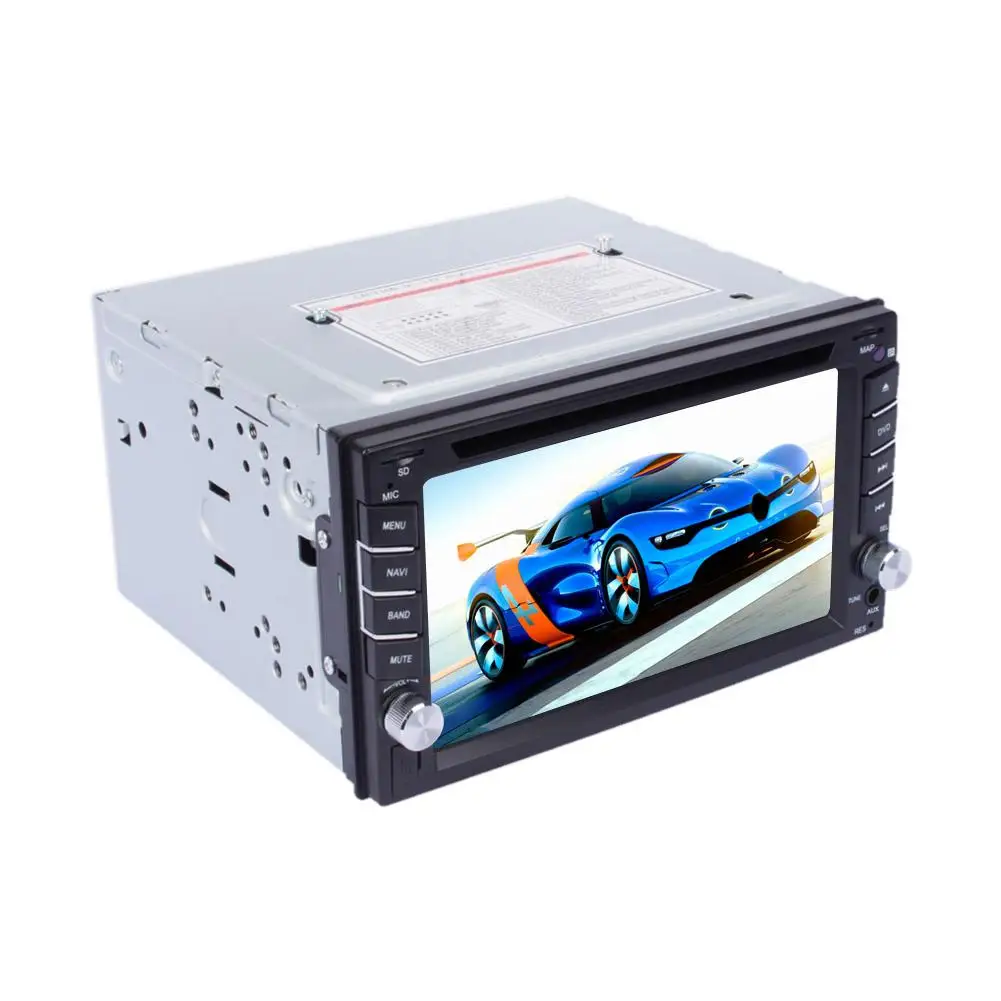 

6.2 Inch Touch Screen Car GPS Navigator 2 Din BT Calls BT Music DVD Player CD Disc Player Car Rear View AUX Input U-disk Player