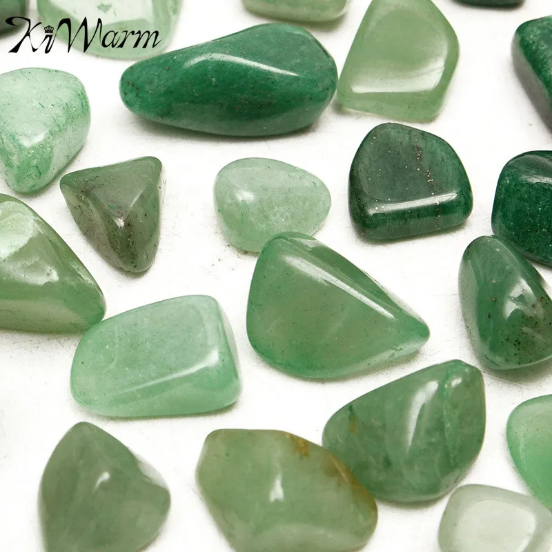 

KiWarm 100g Natural Aventurine Ore Crushed Quartz Gravel Crystal Stone Degaussing Jewelry Making Aquarium Decor Material