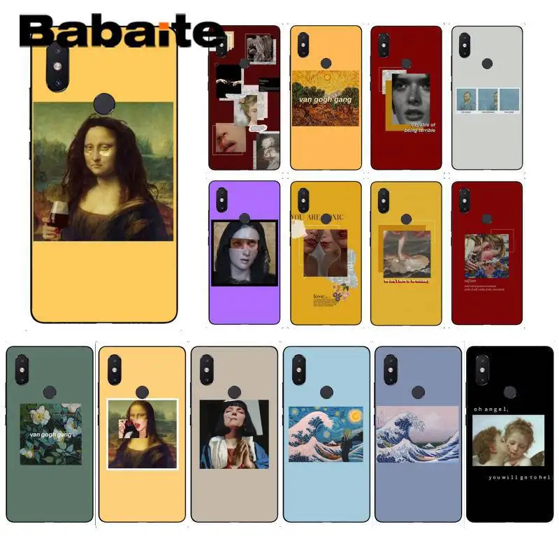 

Babaite Great art aesthetic van Gogh Mona Lisa David Phone Case for XiaomiMi6 Mix2 Mix2S Note3 8 8SE Redmi5 5Plus Note4 4X Note5