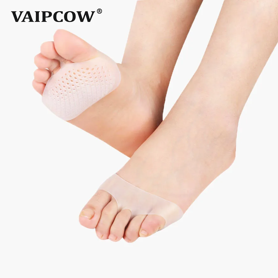 1 Pair Gel Forefoot Pads Metatarsal Pads Corns Blister Pads Breathable White