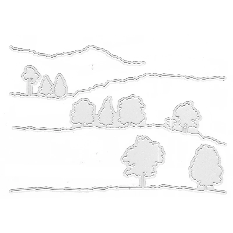 

Tree Hillside Metal Cutting Dies Stencils for DIY Scrapbooking Photo Album Decorative Embossing Paper Cards Crafts Template 2019