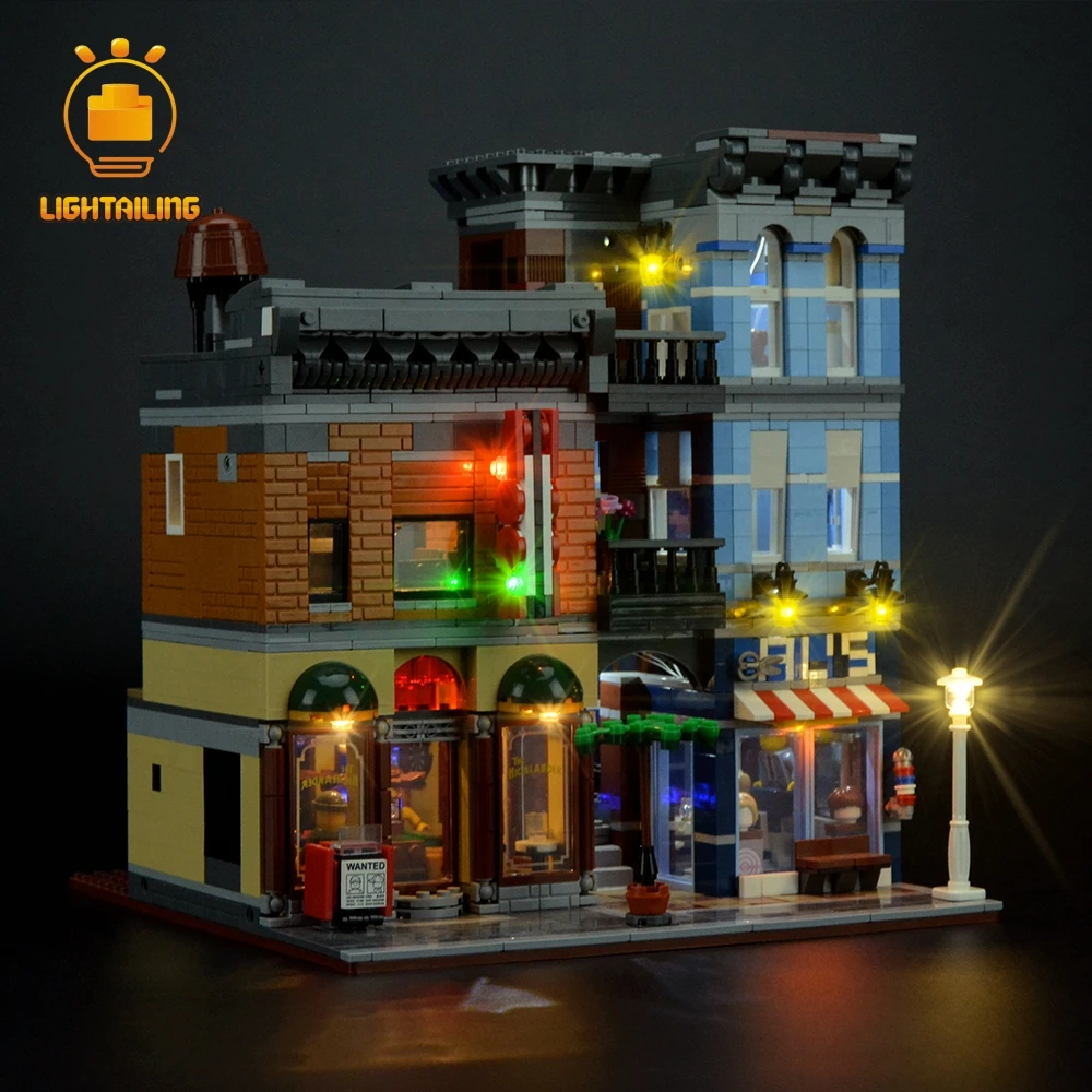 Bloco de Construção Kit para Criador Compatível com 10246 Lightailing Light Cidade Rua Detetive Escritório Iluminação Conjunto 15011 Led up 13 High Quality Brinquedos e hobbies