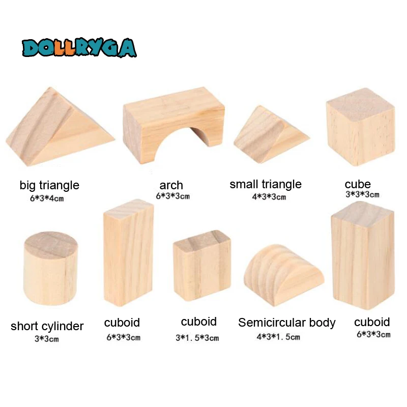 DOLLRYGA 100pcs Wooden Building Blocks Wooden Constructor Toys For Children Palace Montessori Learning Educational Game For Kids