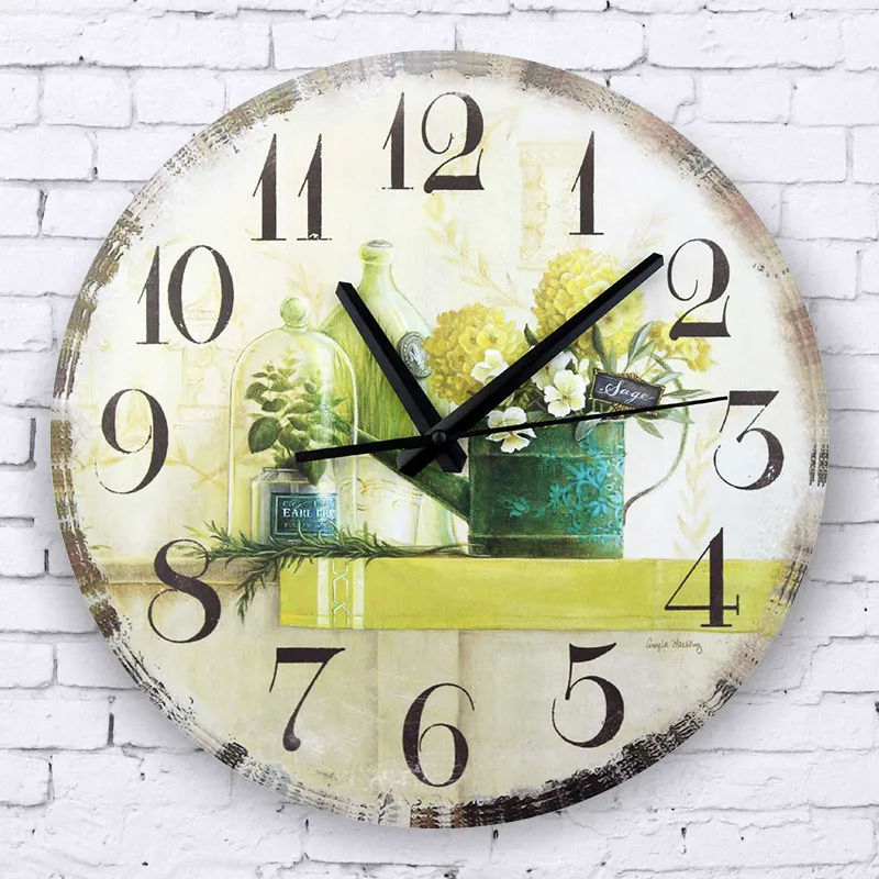 vintage large decorative wall clock absolutely silent decoration living