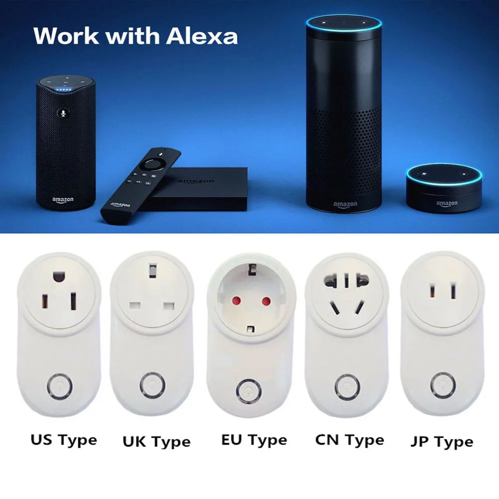 

Timethinker Ewelink Wifi Switch Work for Alexa Echo Google Home IFTTT Smart Socket EU UK AU US Type Wireless APP Remote Control
