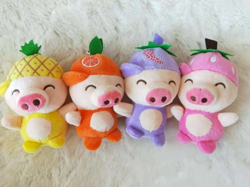 

1pc 12cm Cute Pig Plush Toys Soft Stuffed Animals Mini Piggy Bag Pendant Plush Dolls Key Chain for Children Girls Gifts